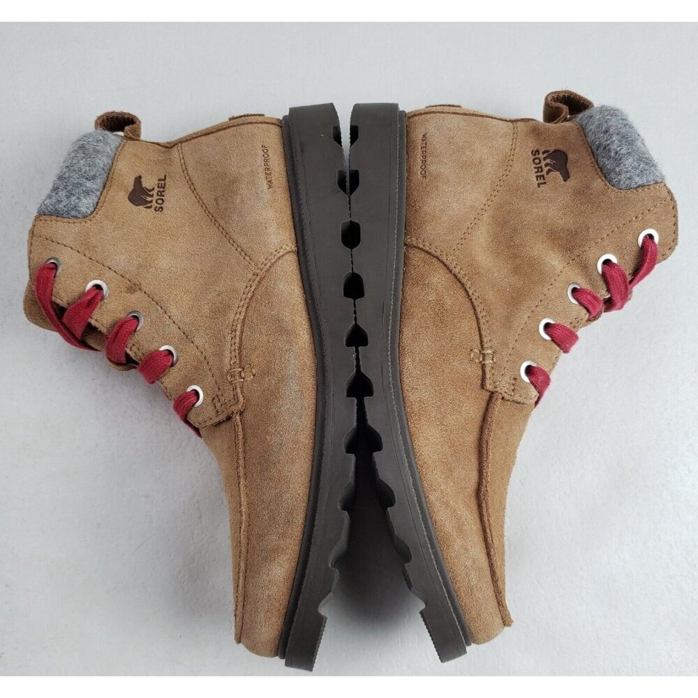 Sorel Madson Suede Waterproof Boot Womens 6 (Youth 5) Brown Ankle Hiking Lace Up - Picture 5 of 12